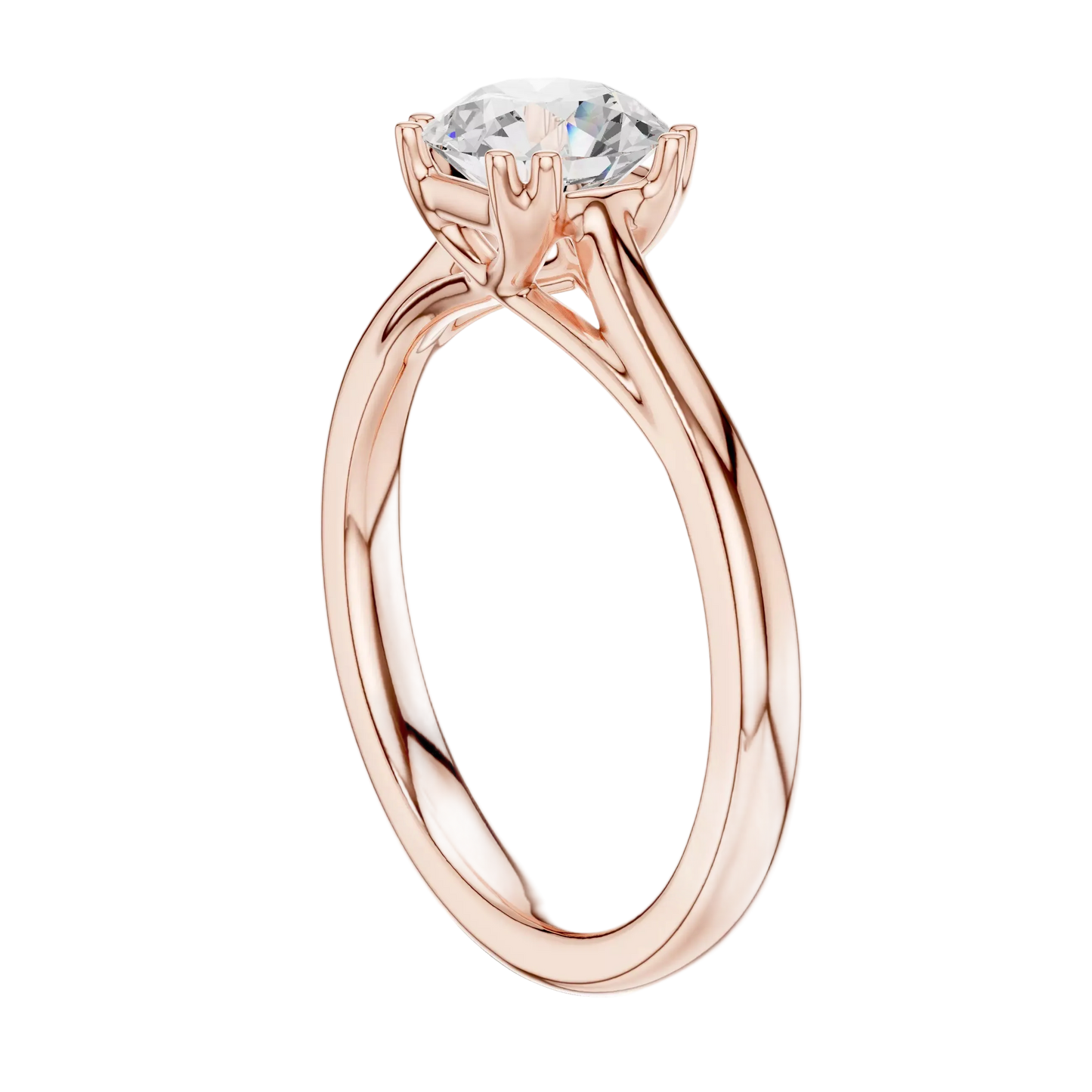 Anillo Solitario con Engaste de Garra Round 1ct