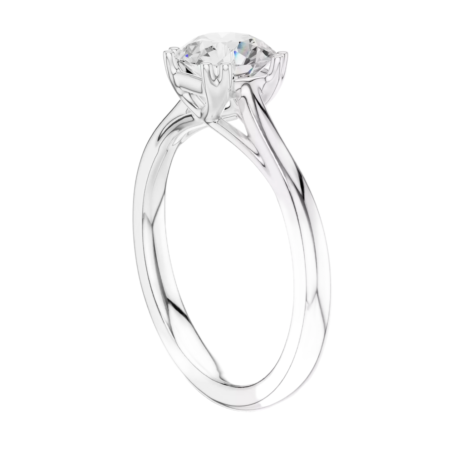 Anillo Solitario con Engaste de Garra Round 1ct