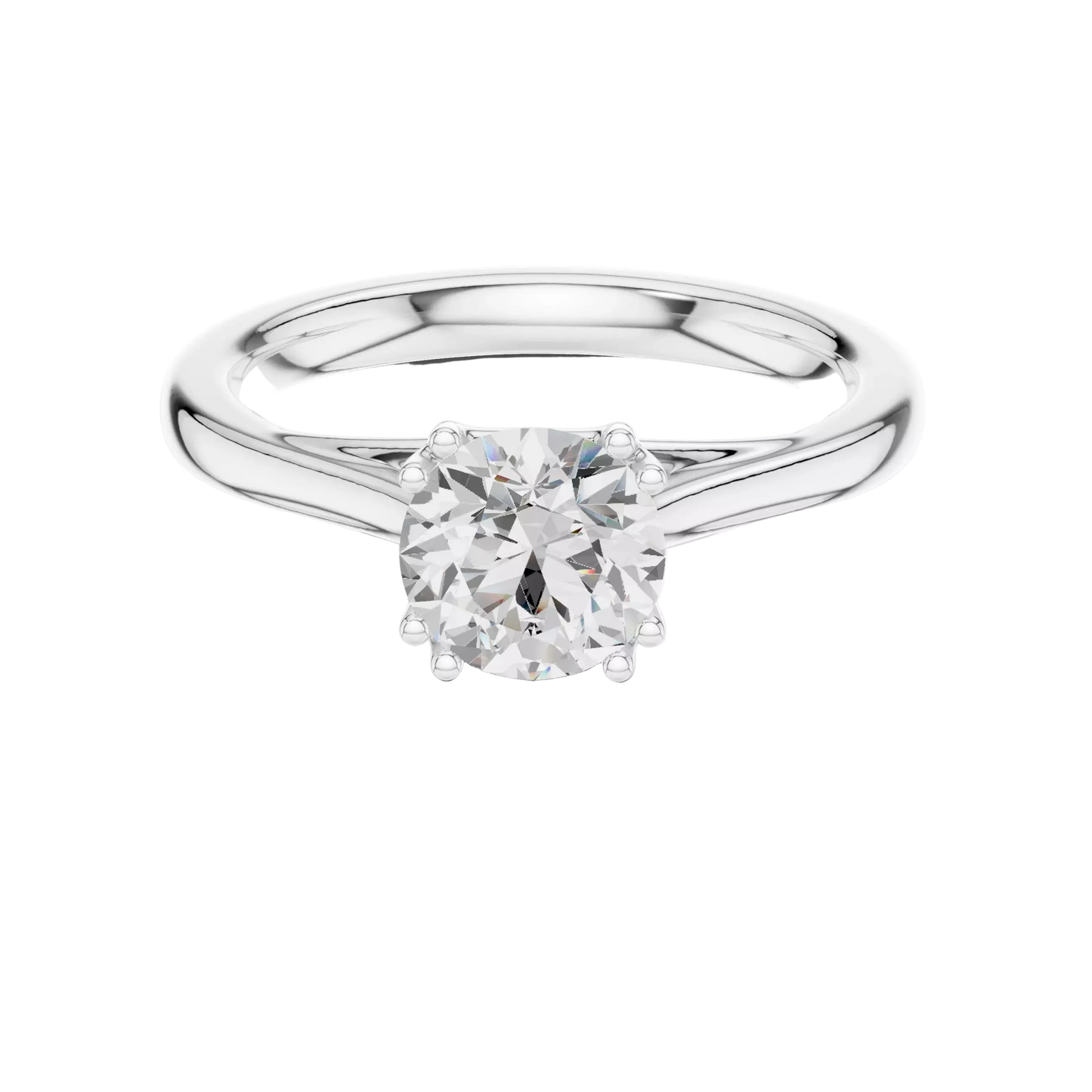 Anillo Solitario con Engaste de Garra Round 1ct
