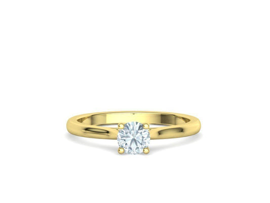 Anillo Solitario Camila Con Detalles En Puente Y Engaste De Cuatro Garras