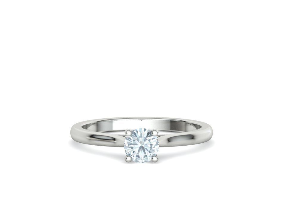 Anillo Solitario Camila Con Detalles En Puente Y Engaste De Cuatro Garras