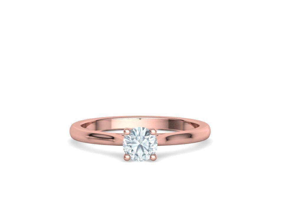 Anillo Solitario Camila Con Detalles En Puente Y Engaste De Cuatro Garras