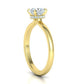Anillo de Compromiso Solitaire "Halo Brillante" de Oro 14k