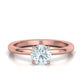 Anillo de Compromiso Solitaire "Halo Brillante" de Oro 14k