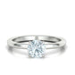 Anillo de Compromiso Solitaire "Halo Brillante" de Oro 14k