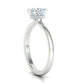 Anillo de Compromiso Solitaire "Halo Brillante" de Oro 14k