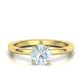 Anillo de Compromiso Solitaire "Halo Brillante" de Oro 14k