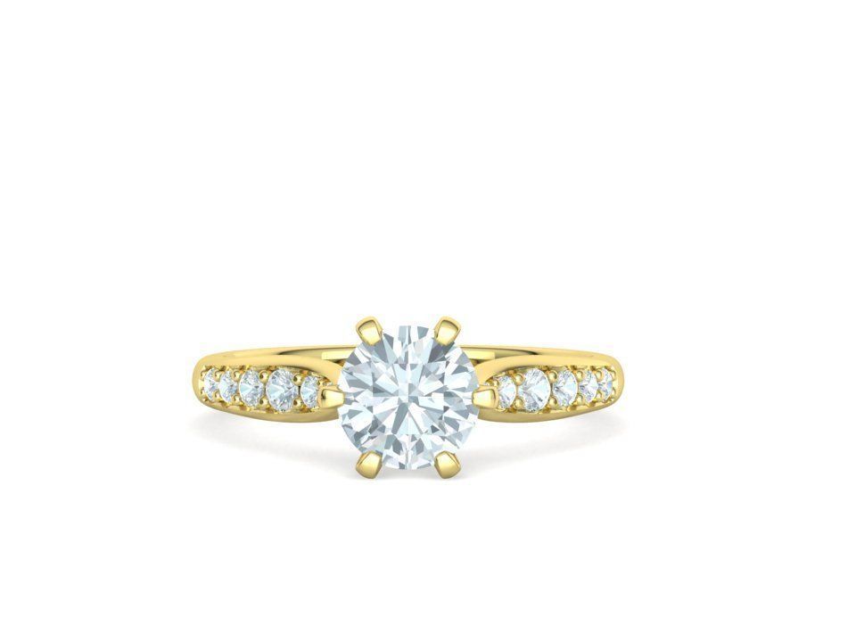 Anillo de Compromiso Solitaire Elegance con Incrustaciones