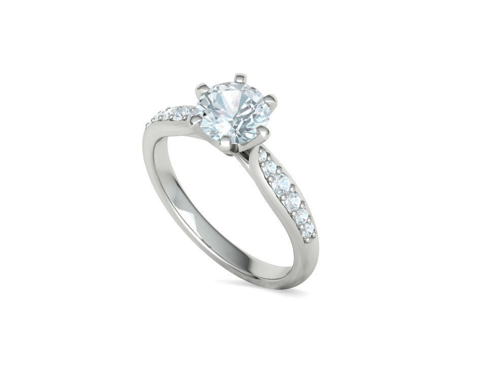 Anillo de Compromiso Solitaire Elegance con Incrustaciones