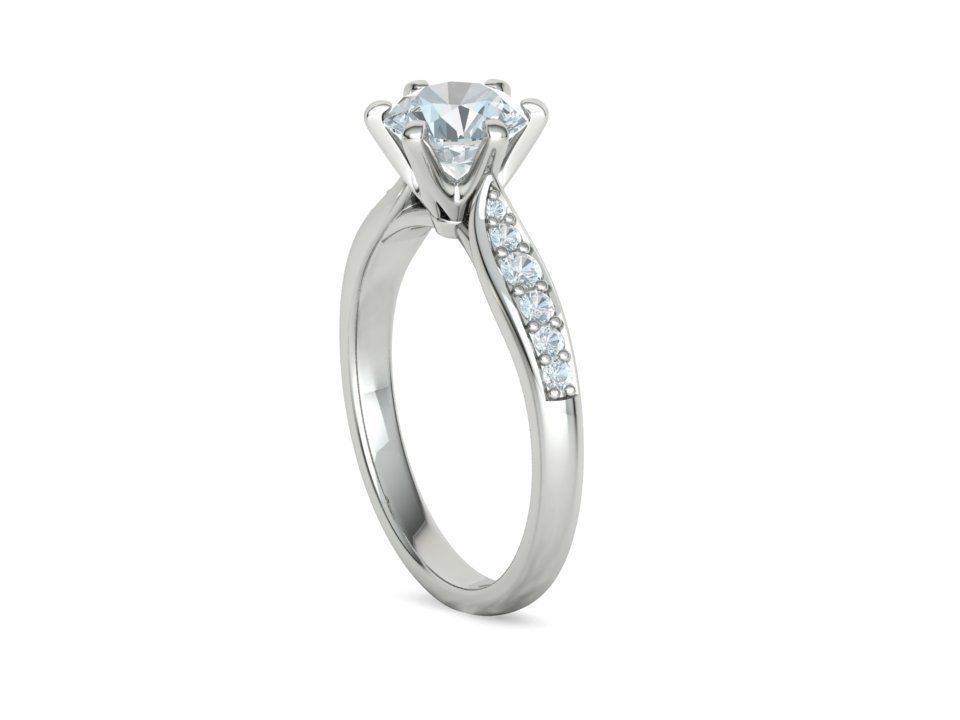 Anillo de Compromiso Solitaire Elegance con Incrustaciones
