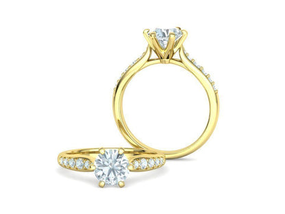 Anillo de Compromiso Solitaire Elegance con Incrustaciones