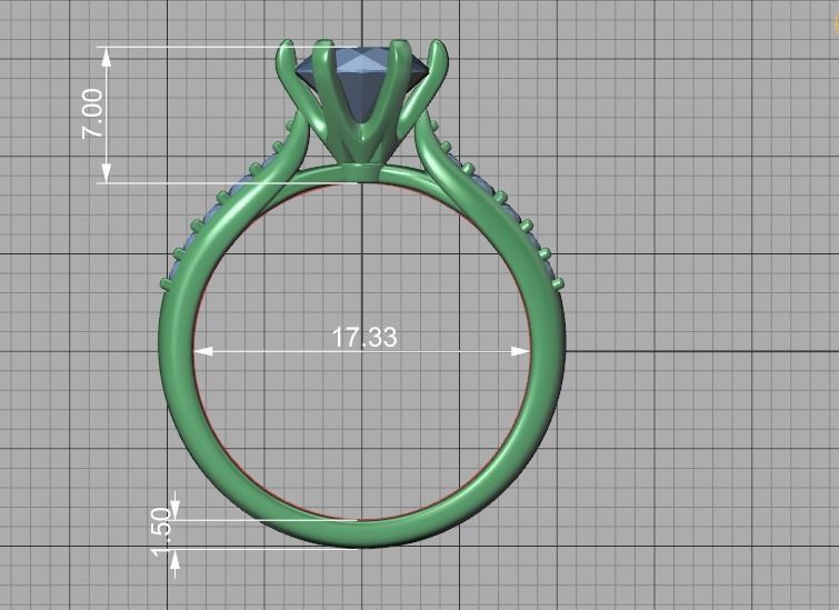 Anillo de Compromiso Solitaire Elegance con Incrustaciones