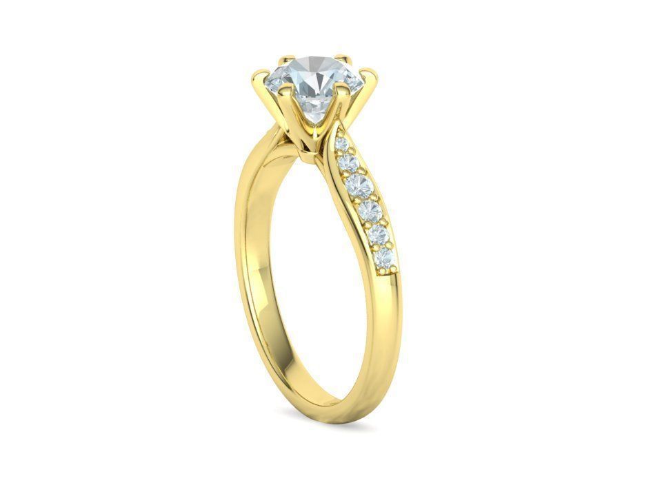 Anillo de Compromiso Solitaire Elegance con Incrustaciones