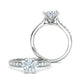 Anillo de Compromiso Solitaire Elegance con Incrustaciones