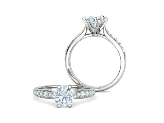 Anillo de Compromiso Solitaire Elegance con Incrustaciones