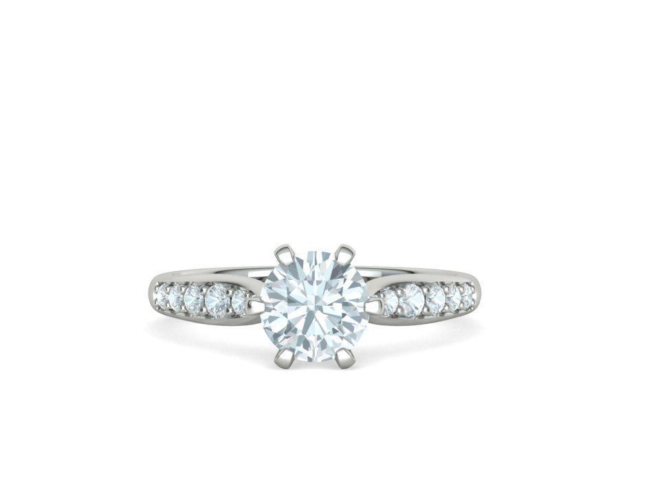 Anillo de Compromiso Solitaire Elegance con Incrustaciones