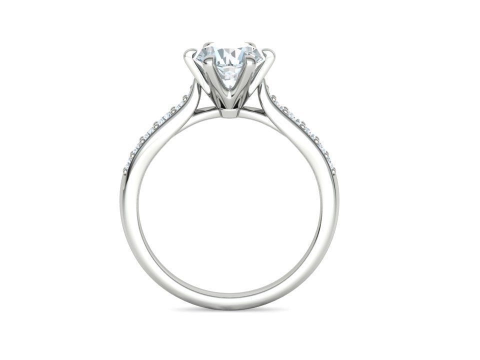 Anillo de Compromiso Solitaire Elegance con Incrustaciones