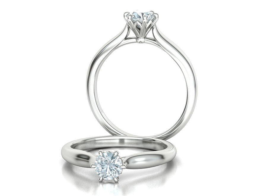 Anillo de Compromiso Solitario Pétalo