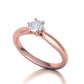 Anillo de Compromiso Solitario Pétalo