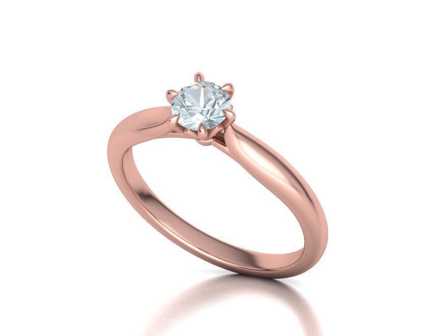 Anillo de Compromiso Solitario Pétalo