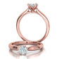 Anillo de Compromiso Solitario Pétalo