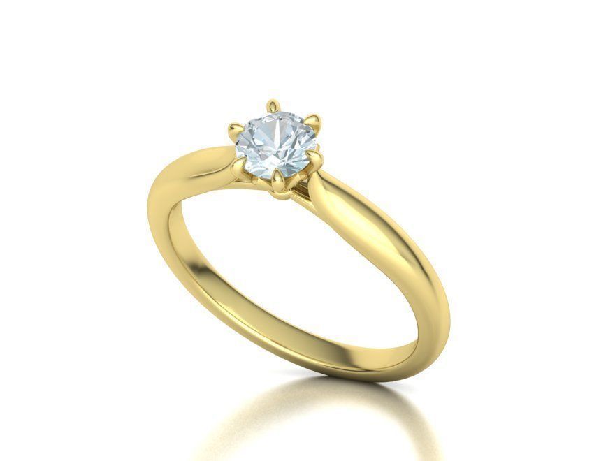 Anillo de Compromiso Solitario Pétalo