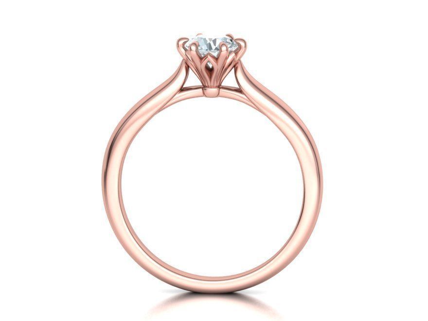 Anillo de Compromiso Solitario Pétalo