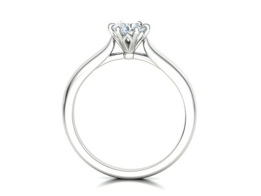 Anillo de Compromiso Solitario Pétalo