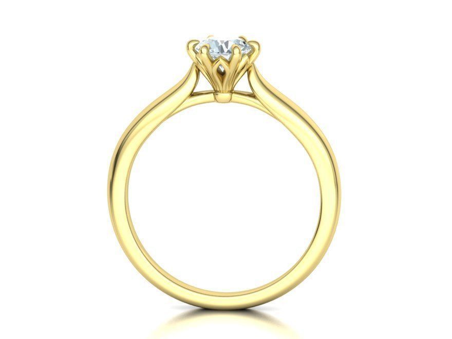 Anillo de Compromiso Solitario Pétalo