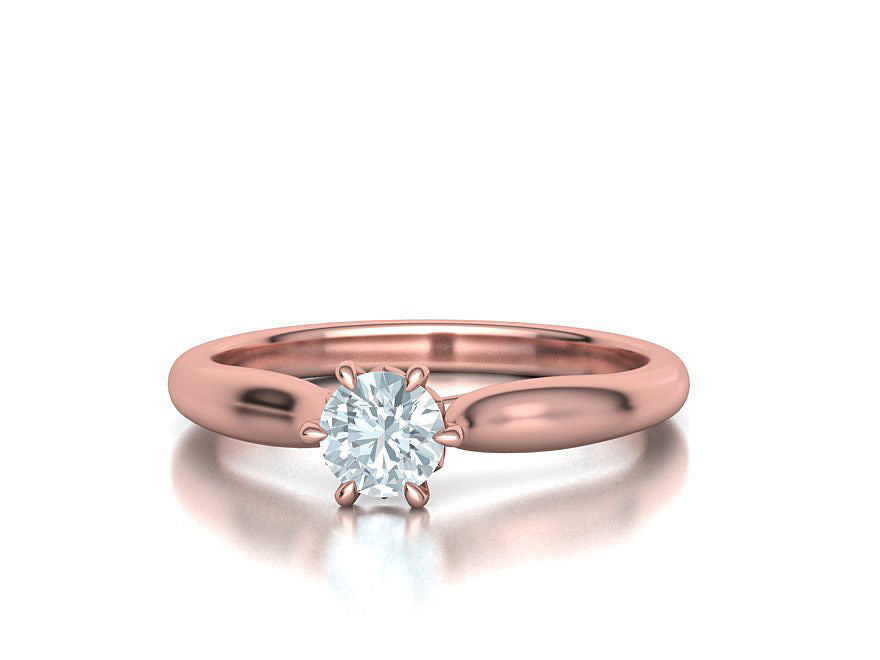 Anillo de Compromiso Solitario Pétalo