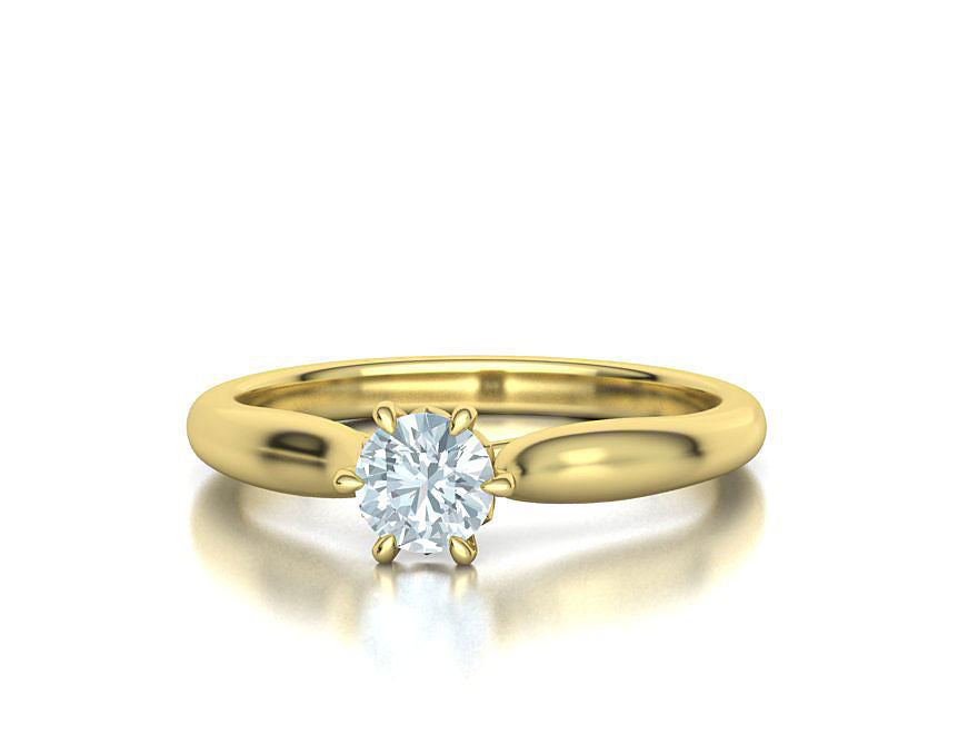 Anillo de Compromiso Solitario Pétalo