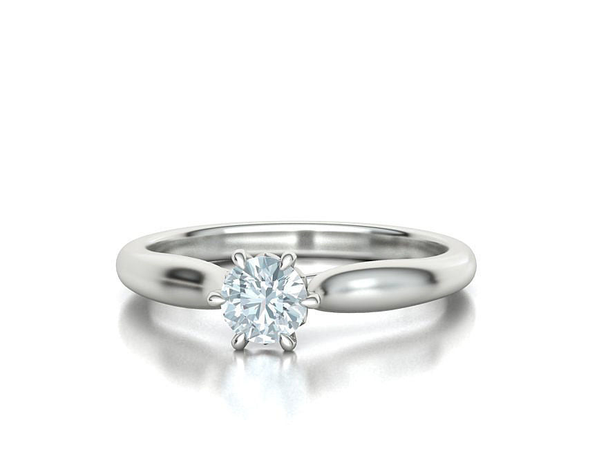 Anillo de Compromiso Solitario Pétalo