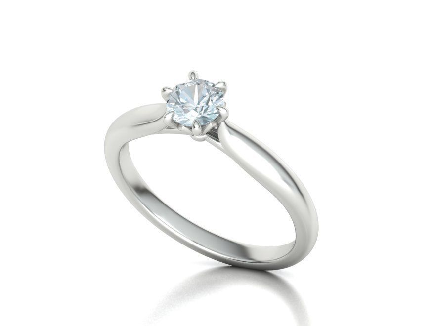 Anillo de Compromiso Solitario Pétalo