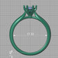 Anillo de Compromiso Solitario Pétalo