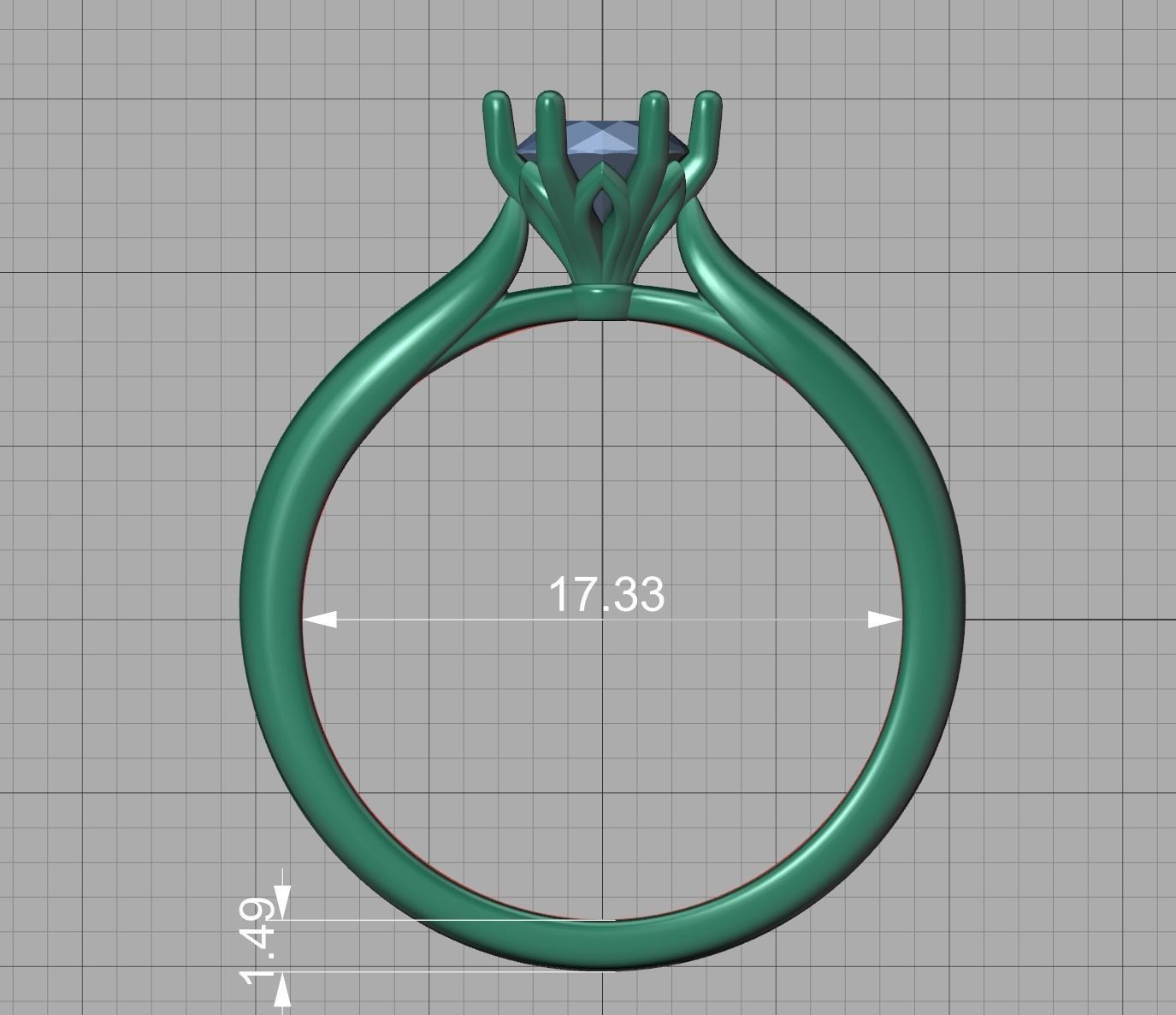 Anillo de Compromiso Solitario Pétalo