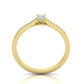 Anillo de Compromiso Solitaire Oro 14k con Incrustaciones Resplandecientes