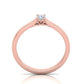 Anillo de Compromiso Solitaire Oro 14k con Incrustaciones