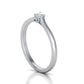 Anillo de Compromiso Solitaire Oro 14k con Incrustaciones