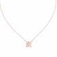 Collar Solitario Flor Redonda con Incrustaciones