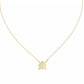 Collar Solitario Flor Redonda con Incrustaciones
