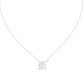 Collar Solitario Flor Redonda con Incrustaciones