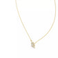 Collar Solitario Flor Redonda con Incrustaciones