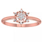 Anillo de Compromiso Solitario Estilo Mandala
