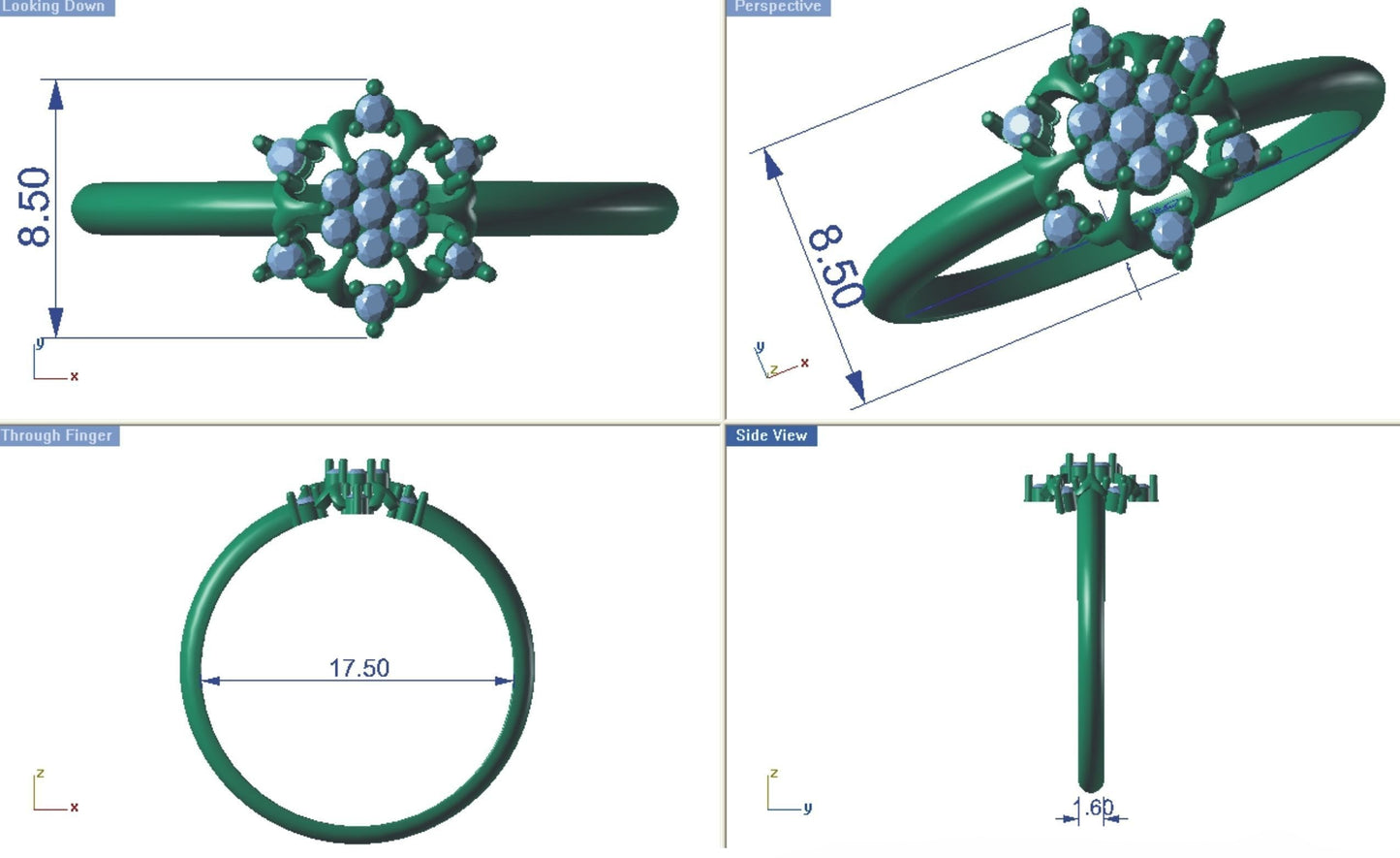 Anillo de Compromiso Solitario Estilo Mandala
