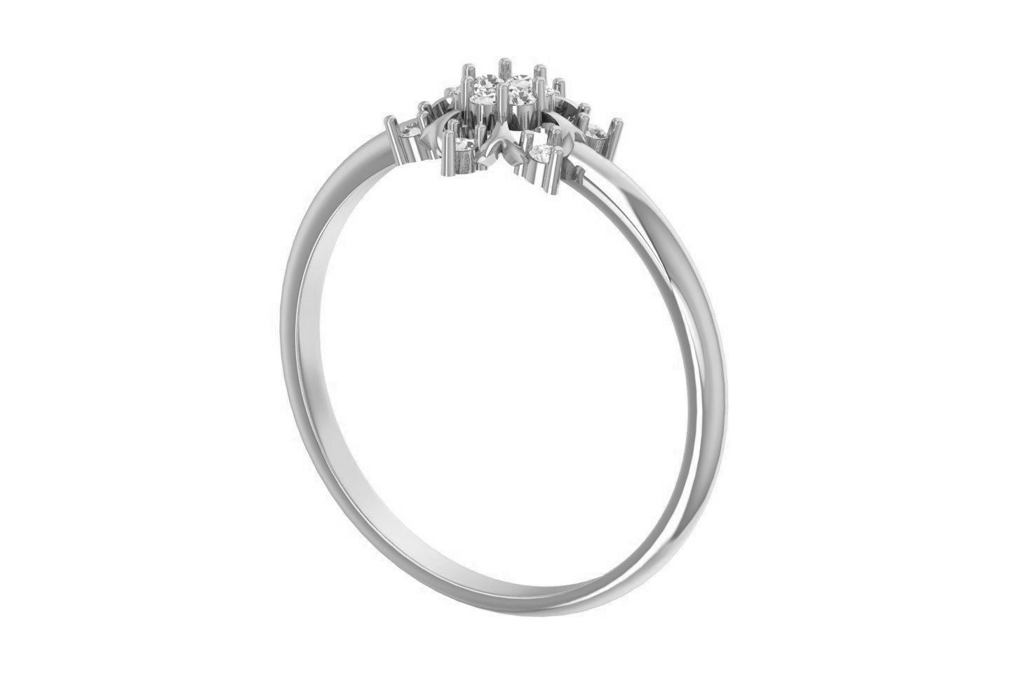Anillo de Compromiso Solitario Estilo Mandala