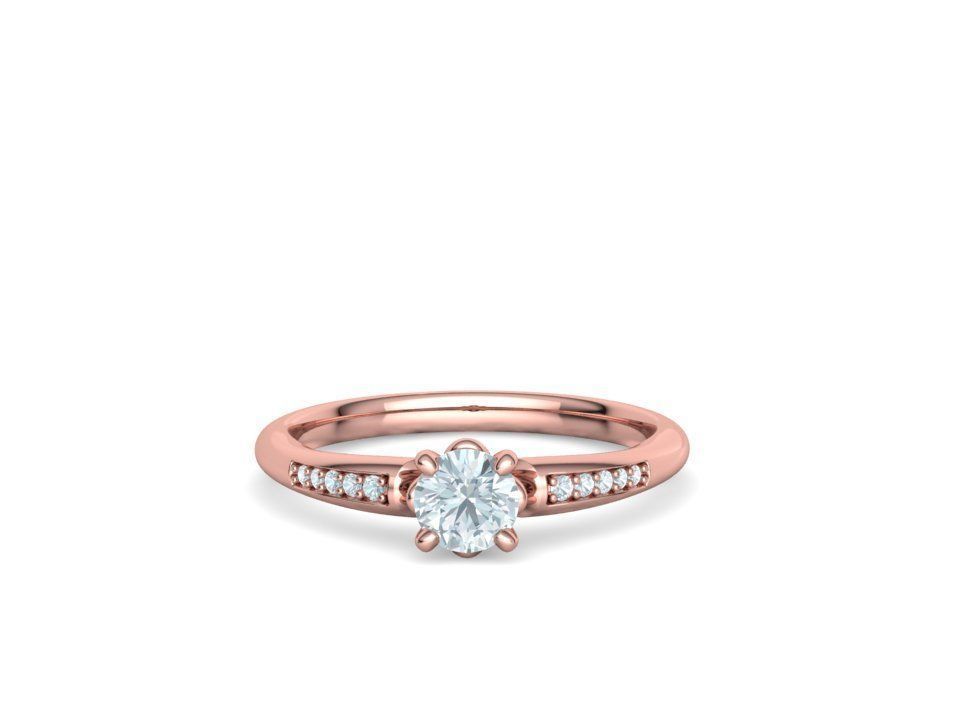 Encantador Anillo de Compromiso Sophia con Preciosas Incrustaciones