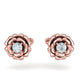 Aretes en Forma de Rosa con Incrustación