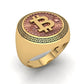 Anillo Criptomoneda de Oro Amarillo