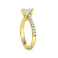 Anillo de Compromiso Trellis Oro con Diamantes 1.29CT