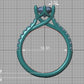 Anillo de Compromiso Trellis Oro con Diamantes 1.29CT